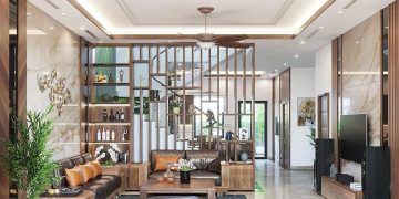 150 Mẫu vách ngăn phòng khách và bếp nhà cấp 4 đẹp hiện đại 2023